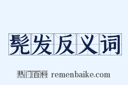 髡发反义词是什么意思的图片